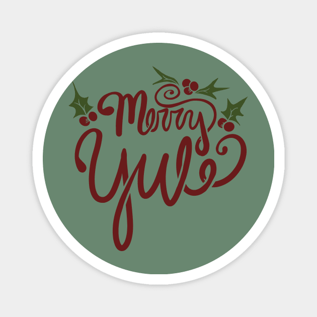 Merry Yule Magnet by bubbsnugg